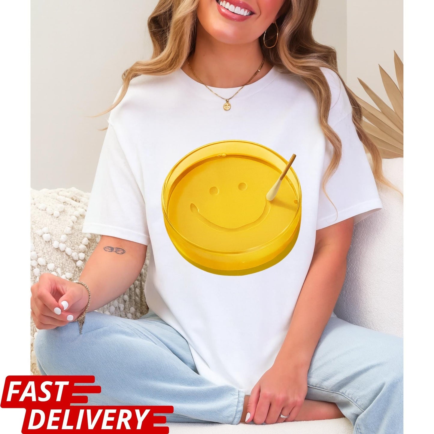 Pluribus Smile Dish Shirt, Pluribus Series Iconic Scene T-Shirt, Sci-Fi Cult Show Symbol Tee, Dystopian TV Series Shirt