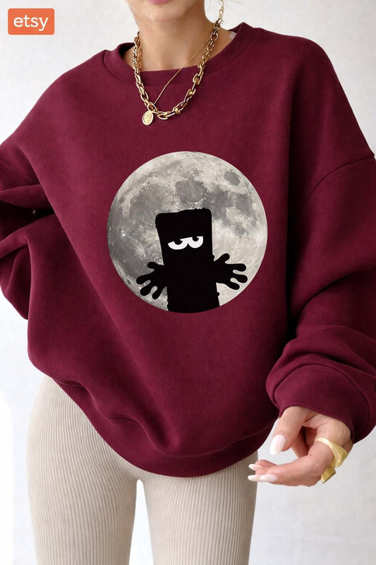 Bernd das Brot Moon Shirt, Bernd das Brot Shirt, Grumpy Bread Cartoon T-Shirt, Cult Classic Gift, MIST German Cult Cartoon Tee, Kika TV Tee