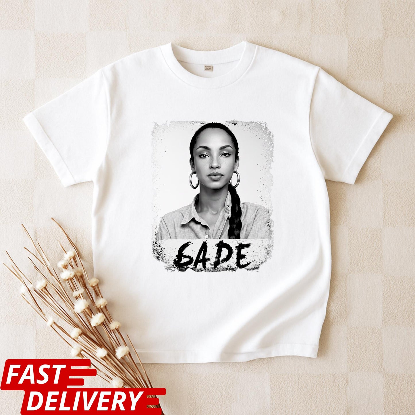 Sade Portrait Shirt, Sade Inspired Graphic Tee, Retro Soul Music T Shirt, Black White Aesthetic Tee, Unisex Statement Shirt