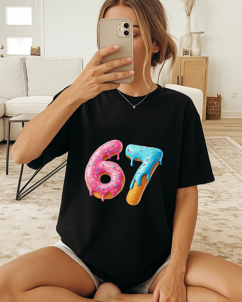 67 Meme T Shirt, Funny 6 7 Shirt, Cute Number Meme Tee, Valentine Humor Shirt, Viral Internet Joke Unisex Tee, 6 7 Valentines Day