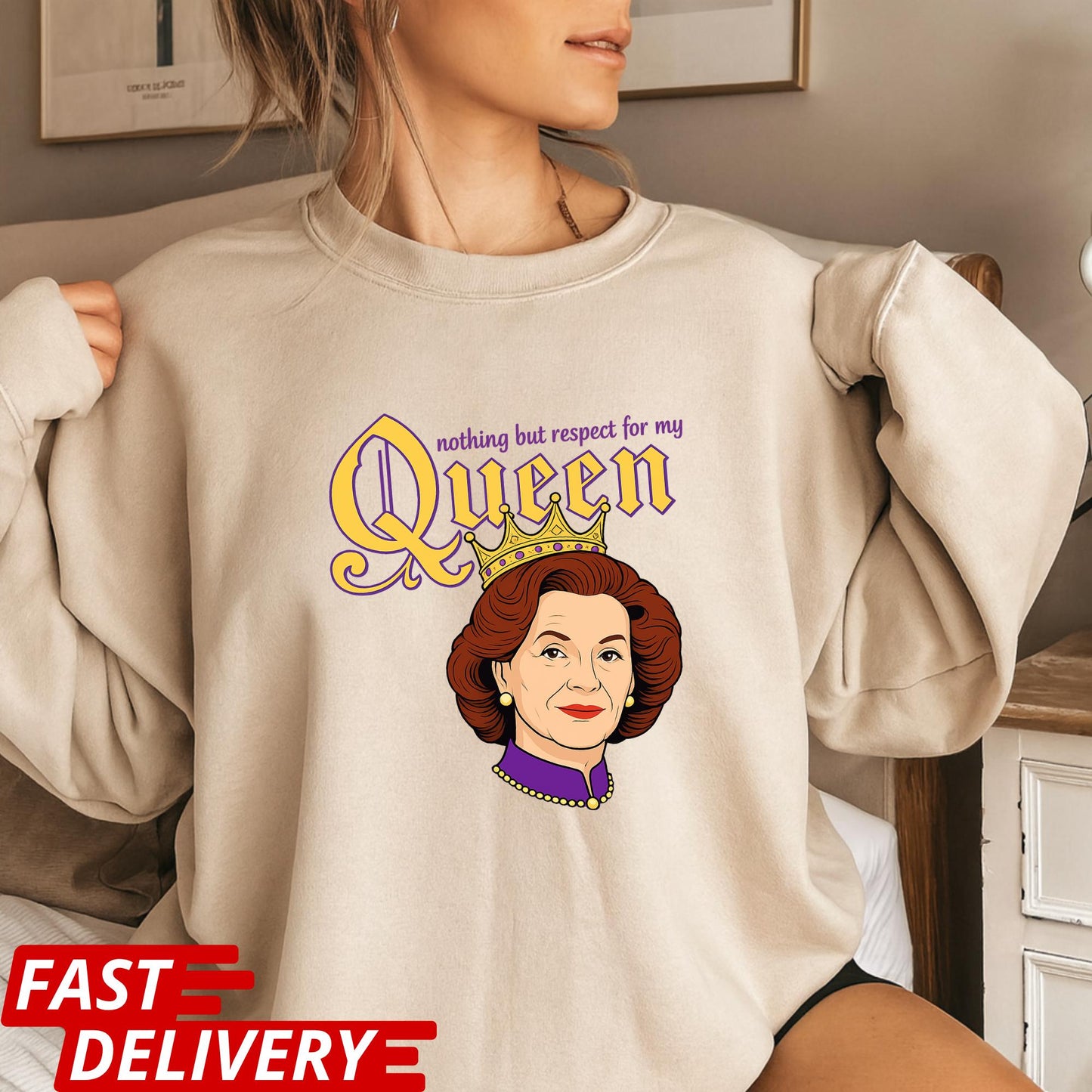 Emily Gilmore Shirt, Gilmore Girls Fan Tee, Retro Queen Graphic T-Shirt, Nothing But Respect for My Queen, Funny TV Show Merch Top