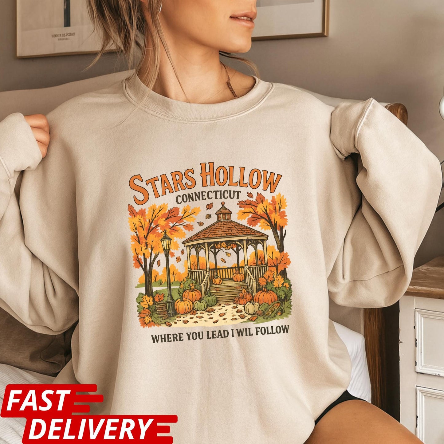 Stars Hollow Shirt, Gilmore Girls Fall T-Shirt, Cozy Autumn Tee, Town Gazebo Scene, TV Show Fan Merch, Pumpkin Spice Vibes, Connecticut Tee
