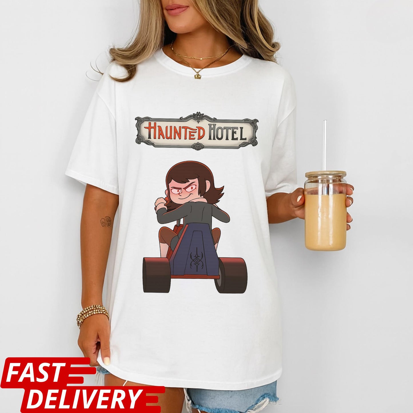 Haunted Hotel Abaddon Shirt, Funny Demon Cartoon T Shirt, Dark Humor Graphic Tee, Unisex Gothic Meme Shirt