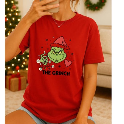 Funny Christmas Parody T-Shirt, Green Grumpy Holiday Character Tee, Cute Xmas Mischief Graphic Shirt, Grinch T-Shirt, The Grinch