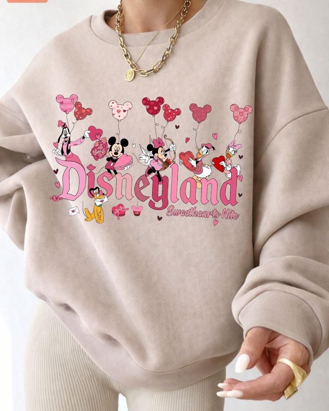 Disneyland Valentines Day Sweatshirt, Mickey and Friends Shirt, Disney Sweethearts Sweater, Retro Disneyland Valentine's Hoodie