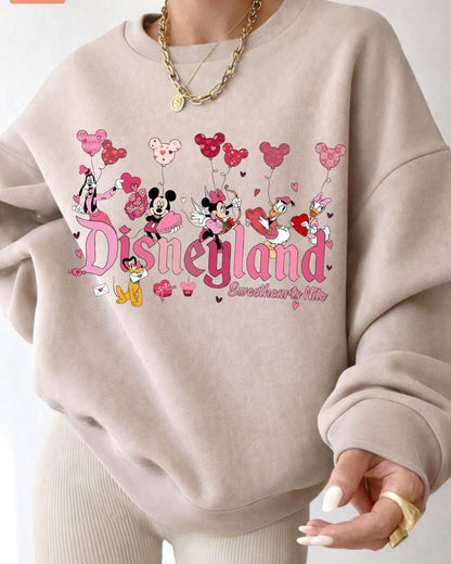 Disneyland Valentines Day Sweatshirt, Mickey and Friends Shirt, Disney Sweethearts Sweater, Retro Disneyland Valentine's Hoodie
