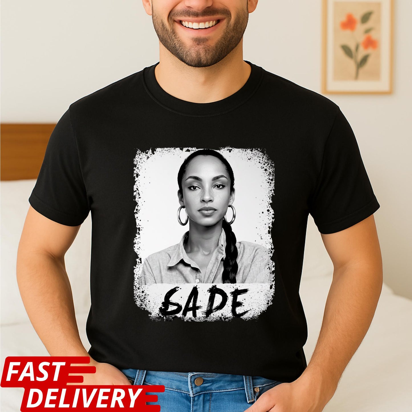 Sade Portrait Shirt, Sade Inspired Graphic Tee, Retro Soul Music T Shirt, Black White Aesthetic Tee, Unisex Statement Shirt