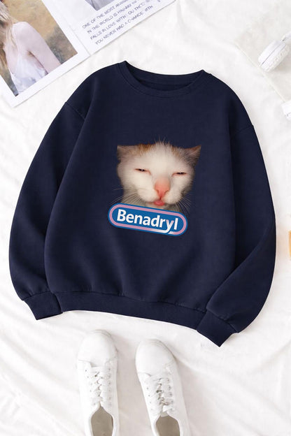 Benadryl Meme Cat Shirt, Funny Sleepy Cat T Shirt, Viral Benadryl Cat Meme Tee, Tired Cat Humor Shirt, Unisex Funny Graphic Tee