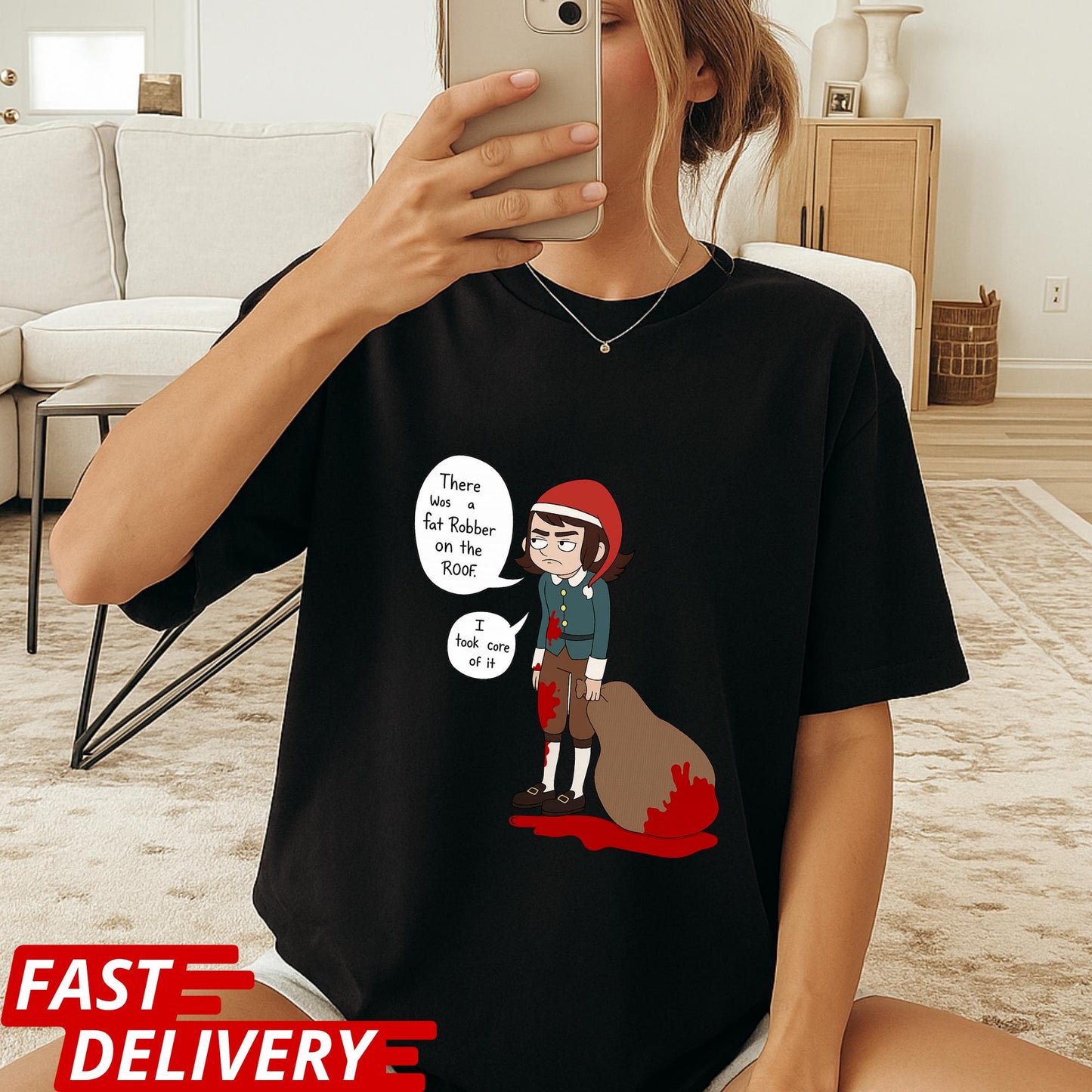 Haunted Hotel Abaddon Cartoon Inspired Custom T-shirt Dark Anime Horror Tee, Gothic Demon Graphic Shirt, Its Fricken Bats T Shirt