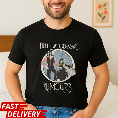 Fleetwood Mac Rumours Shirt, Vintage Rock Band T-Shirt, Retro 70s Music Tee, Classic Album Graphic Tee, Unisex Boho Concert Shirt