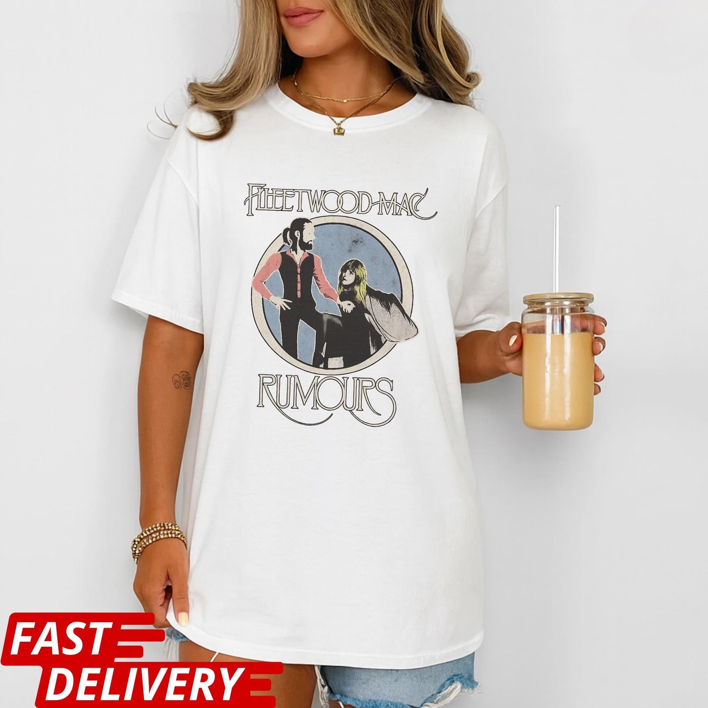 Fleetwood Mac Rumours Shirt, Vintage Rock Band T-Shirt, Retro 70s Music Tee, Classic Album Graphic Tee, Unisex Boho Concert Shirt