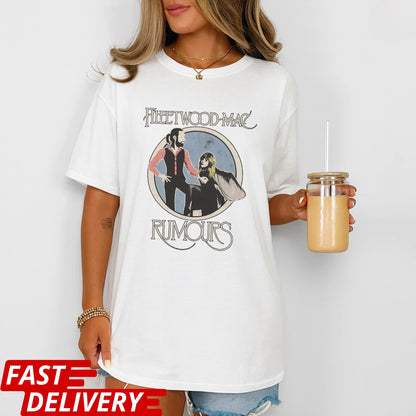 Fleetwood Mac Rumours Shirt, Vintage Rock Band T-Shirt, Retro 70s Music Tee, Classic Album Graphic Tee, Unisex Boho Concert Shirt