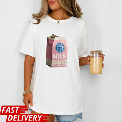 Pluribus HDP Milk Carton T-Shirt, Human-Derived Protein (HDP) Design, Pluribus Series Fan Shirt, John Cena Cameo Tee, Dark Sci-Fi TV Shirt