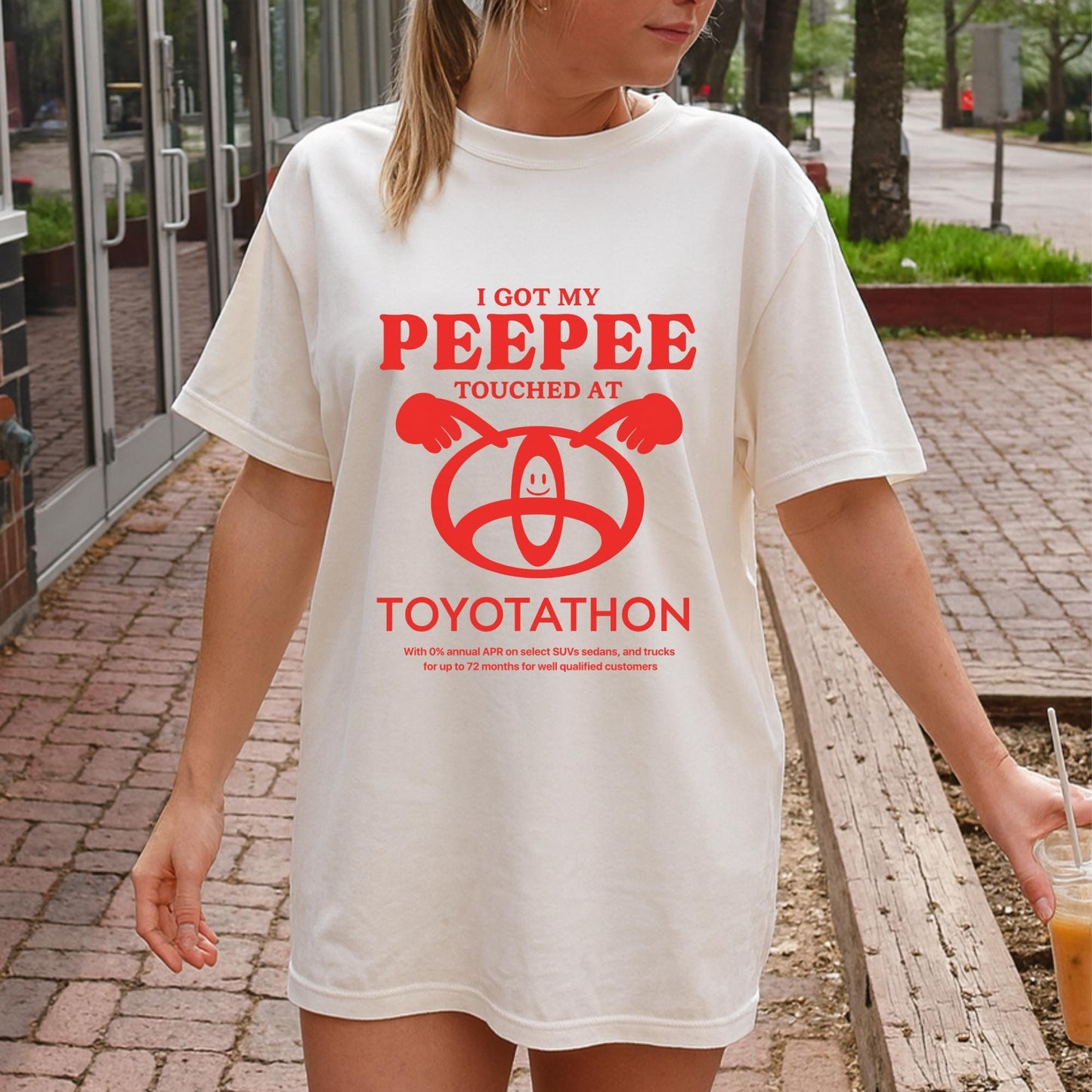 I Got My Peepee Touched at Toyotathon Graphic Tee, Funny Toyota Shirt, Ironic Tee, Oddly Specific Meme, Shirts That Go Hard