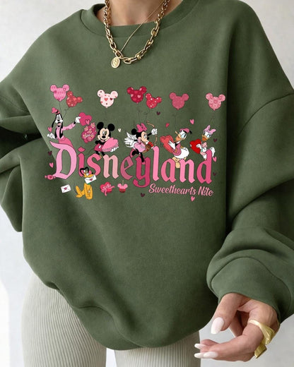 Disneyland Valentines Day Sweatshirt, Mickey and Friends Shirt, Disney Sweethearts Sweater, Retro Disneyland Valentine's Hoodie