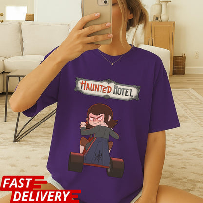 Haunted Hotel Abaddon Shirt, Funny Demon Cartoon T Shirt, Dark Humor Graphic Tee, Unisex Gothic Meme Shirt