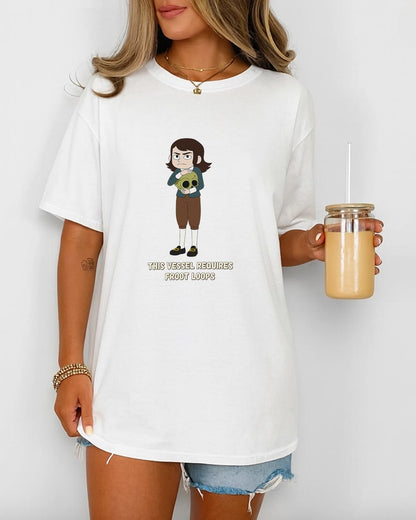 High Prince Of The Black Realm, This Vessel Requires Fruit Loops Tee, Haunted Hotel Abaddon Cartoon Inspired Custom T-shirt Dark Horror Tee