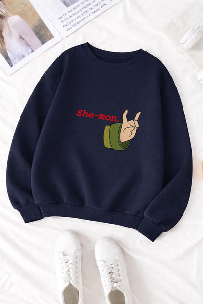 Haunted Hotel She-mon Shirt, Horror Comedy T-Shirt, Funny Dark Humor Tee, Cartoon Hand Gesture Shirt, Unisex Graphic Tee