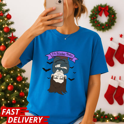 Haunted Hotel Abaddon Cartoon Inspired Custom T-shirt Dark Anime Horror Tee, Gothic Demon Graphic Shirt, Its Fricken Bats T Shirt