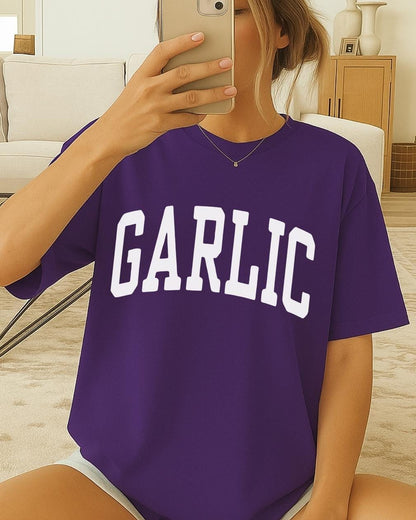 Garlic Shirt, Garlic Sweatshirt, Collegiate Crewneck Sweater, Christmas Gift for Italian Food Fans, Trendsetters and Fun Hoodie