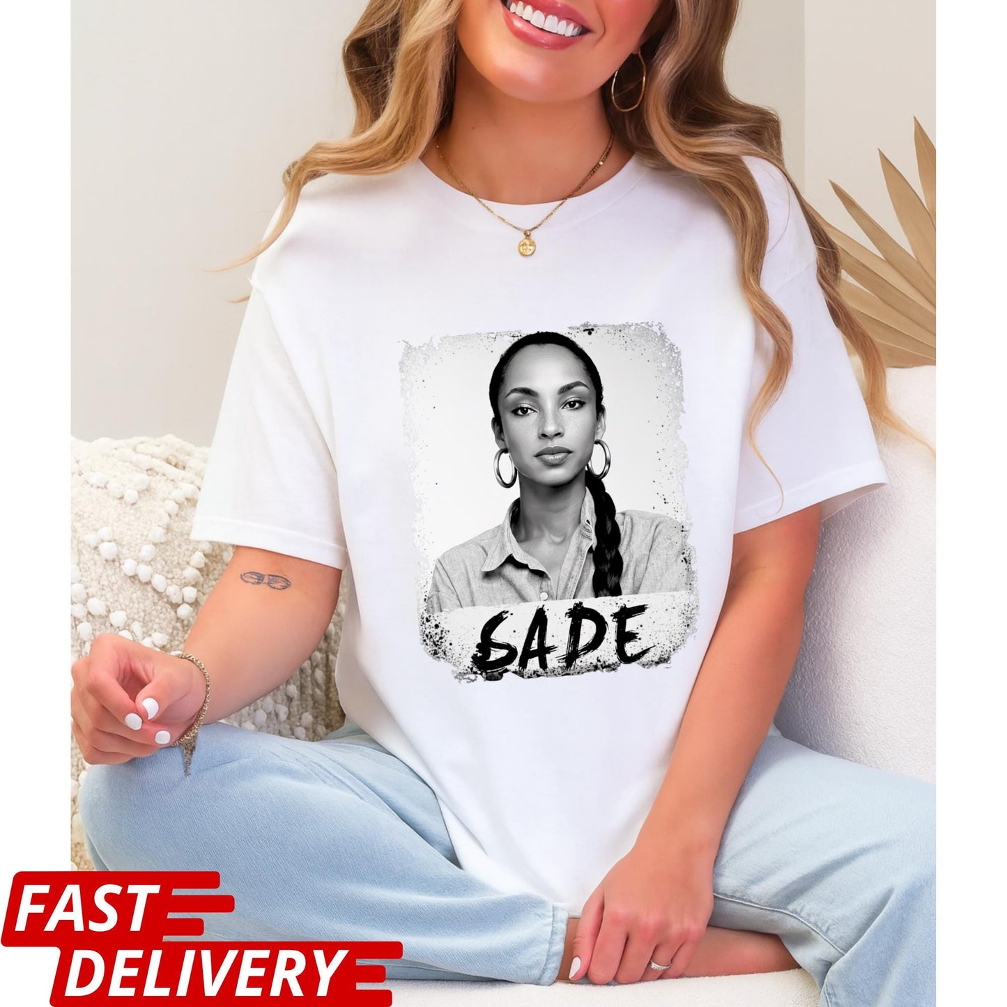 Sade Portrait Shirt, Sade Inspired Graphic Tee, Retro Soul Music T Shirt, Black White Aesthetic Tee, Unisex Statement Shirt