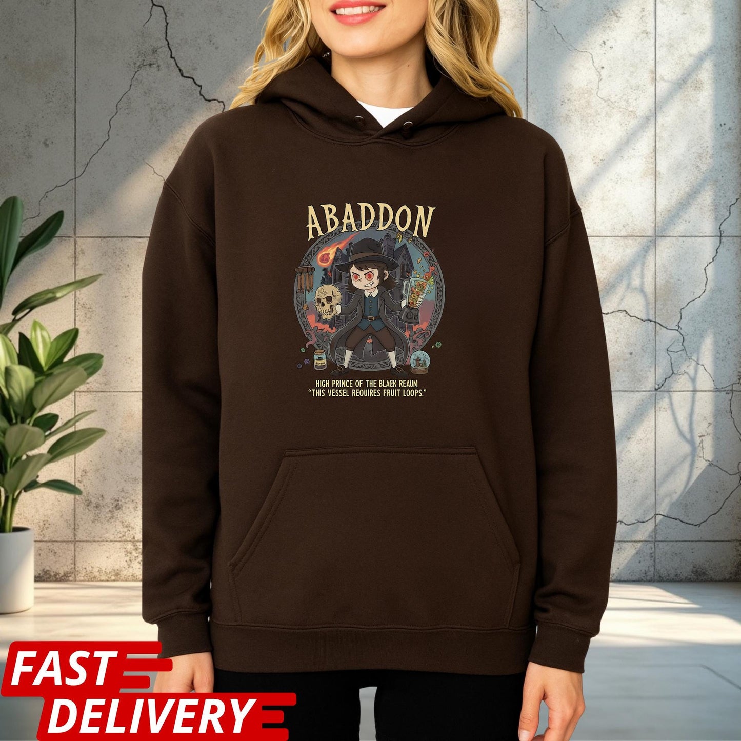 High Prince Of The Black Realm, This Vessel Requires Fruit Loops Tee, Haunted Hotel Abaddon Cartoon Inspired Custom T-shirt Dark Horror Tee