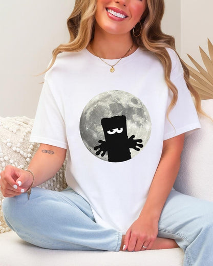 Bernd das Brot Moon Shirt, Bernd das Brot Shirt, Grumpy Bread Cartoon T-Shirt, Cult Classic Gift, MIST German Cult Cartoon Tee, Kika TV Tee