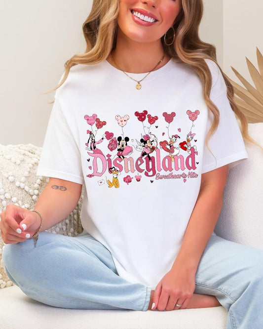 Disneyland Valentines Day Tshirt, Mickey and Friends Shirt, Disney Sweethearts Sweater, Retro Disneyland Valentine's Hoodie