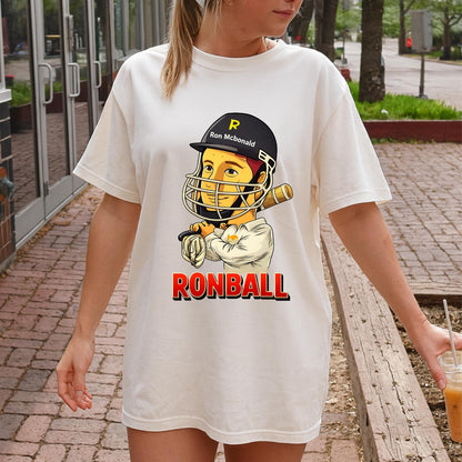 Ronball Shirt, Ron Mcbonald Cricket T Shirt, Funny Cricket Player Tee, Sports Parody Graphic Shirt, Unisex Statement Tee