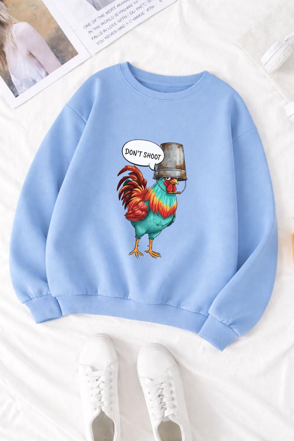 Arc Raiders Don’t Shoot T Shirt, Dont Shoot Funny Chicken Tee, Arc Raiders Inspired Graphic Shirt, Sarcastic Gamer Meme TShirt