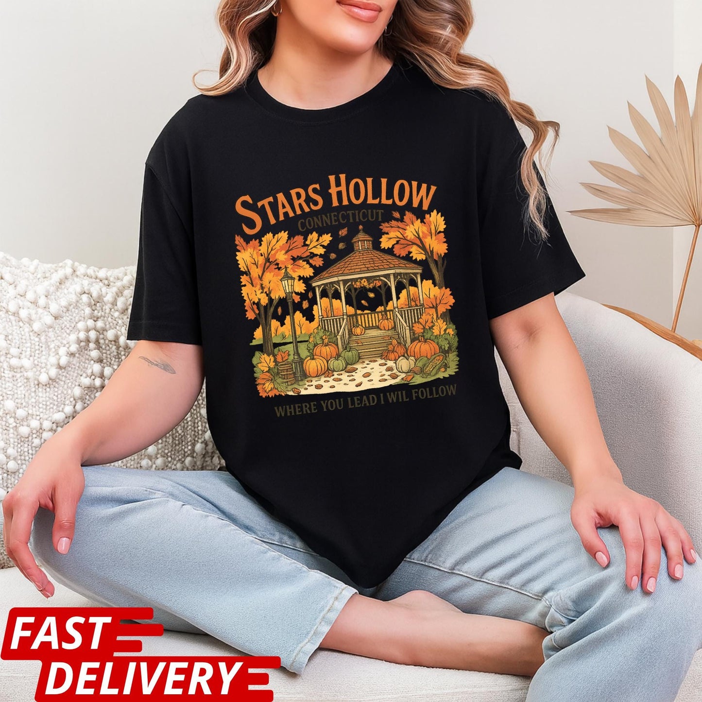 Stars Hollow Shirt, Gilmore Girls Fall T-Shirt, Cozy Autumn Tee, Town Gazebo Scene, TV Show Fan Merch, Pumpkin Spice Vibes, Connecticut Tee