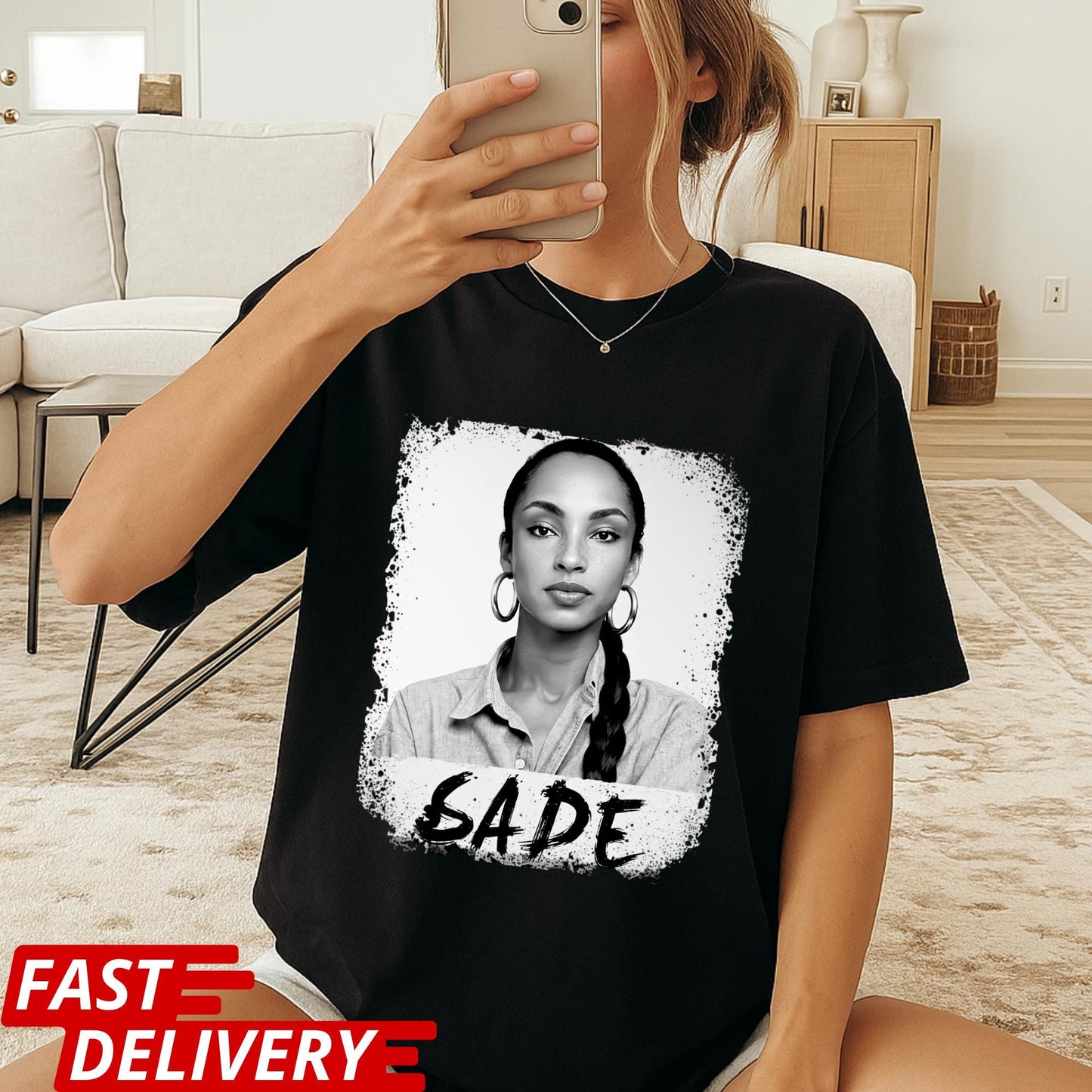 Sade Portrait Shirt, Sade Inspired Graphic Tee, Retro Soul Music T Shirt, Black White Aesthetic Tee, Unisex Statement Shirt