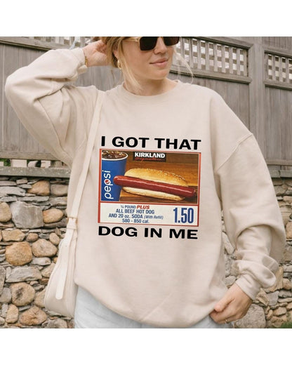 I Got That Dog In Me Shirt, Funny Costco Hot Dog Meme Shirt, Comfort Colors Graphic Tee, Viral Food Meme Shirt, Gift for Costco Lovers