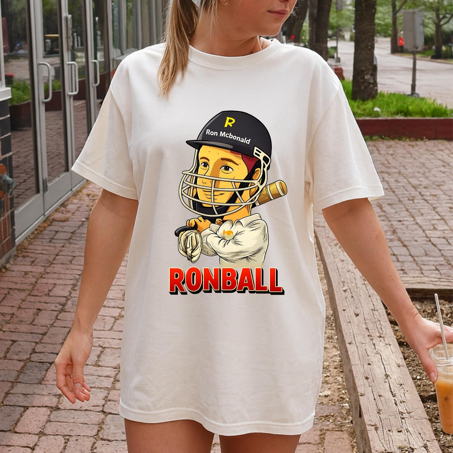 Ronball Shirt, Ron Mcbonald Cricket T Shirt, Funny Cricket Player Tee, Sports Parody Graphic Shirt, Unisex Statement Tee