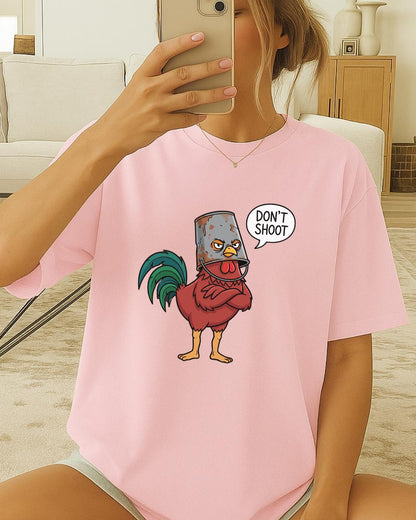 Arc Raiders Funny T Shirt, Don’t Shoot Gamer Meme Tee, Arc Raiders Chicken Shirt, Sarcastic Arcade Graphic TShirt, Unisex Gamer Tee