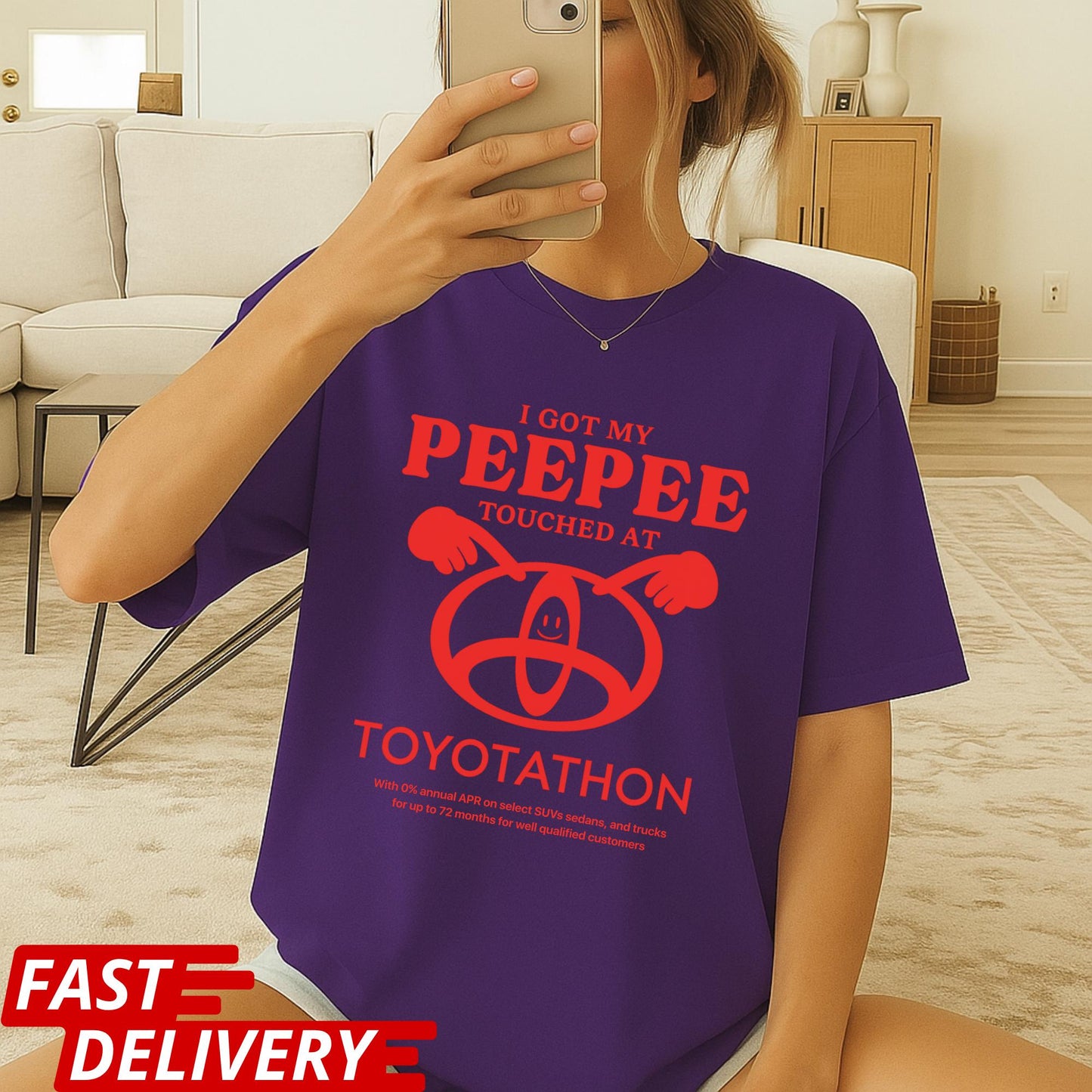 I Got My Peepee Touched at Toyotathon Graphic Tee, Funny Toyota Shirt, Ironic Tee, Oddly Specific Meme, Shirts That Go Hard