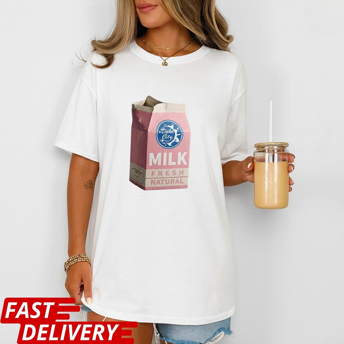 Pluribus HDP Milk Carton T-Shirt, Human-Derived Protein (HDP) Design, Pluribus Series Fan Shirt, John Cena Cameo Tee, Dark Sci-Fi TV Shirt