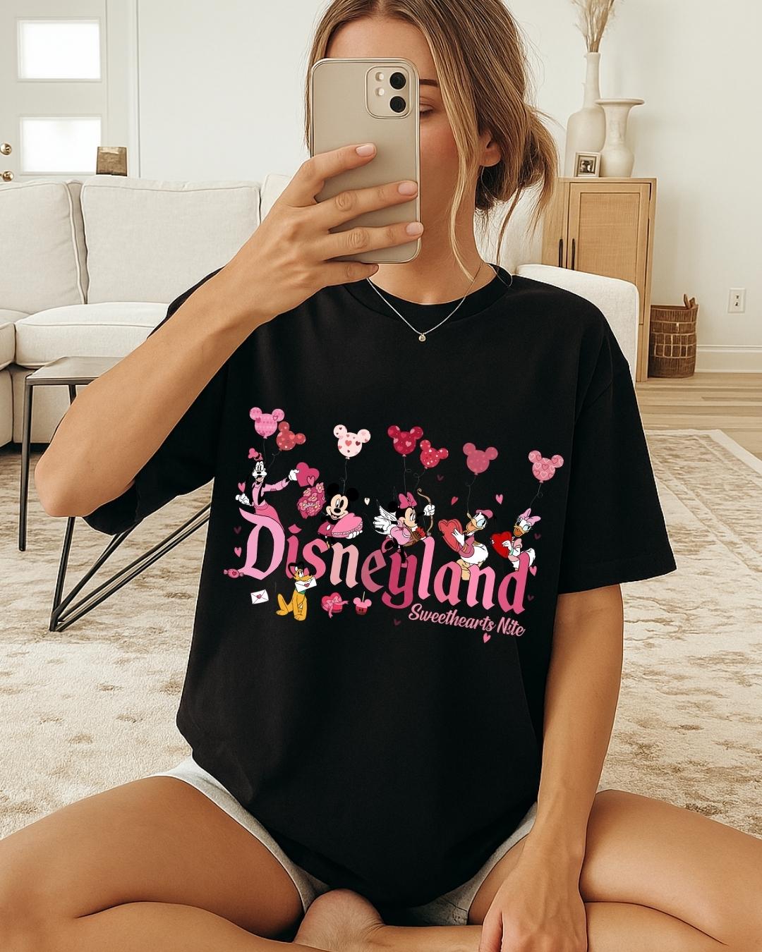 Disneyland Valentines Day Tshirt, Mickey and Friends Shirt, Disney Sweethearts Sweater, Retro Disneyland Valentine's Hoodie