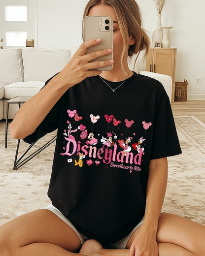 Disneyland Valentines Day Tshirt, Mickey and Friends Shirt, Disney Sweethearts Sweater, Retro Disneyland Valentine's Hoodie
