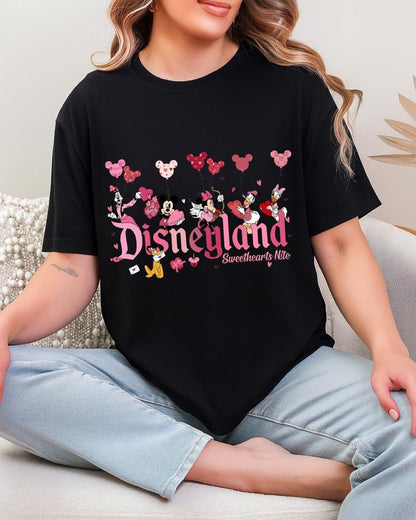 Disneyland Valentines Day Sweatshirt, Mickey and Friends Shirt, Disney Sweethearts Sweater, Retro Disneyland Valentine's Hoodie