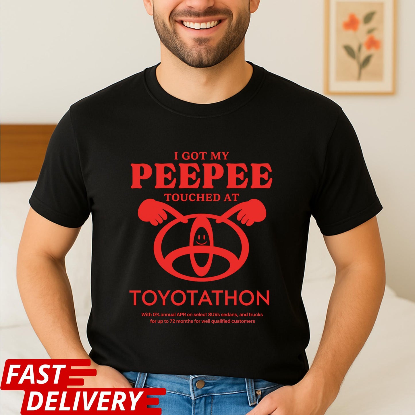 I Got My Peepee Touched at Toyotathon Graphic Tee, Funny Toyota Shirt, Ironic Tee, Oddly Specific Meme, Shirts That Go Hard