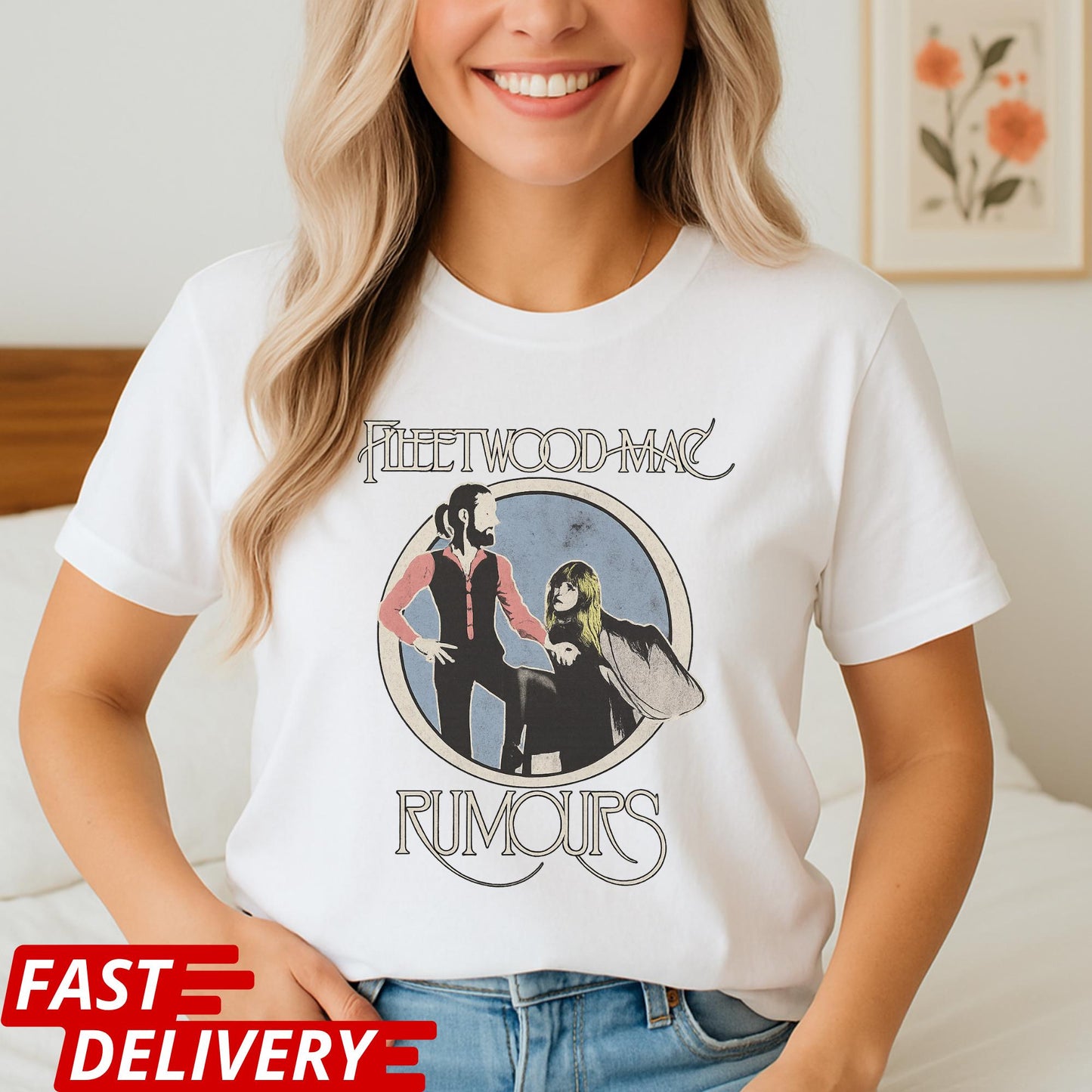 Fleetwood Mac Rumours Shirt, Vintage Rock Band T-Shirt, Retro 70s Music Tee, Classic Album Graphic Tee, Unisex Boho Concert Shirt