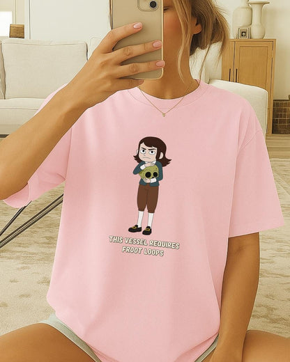 High Prince Of The Black Realm, This Vessel Requires Fruit Loops Tee, Haunted Hotel Abaddon Cartoon Inspired Custom T-shirt Dark Horror Tee