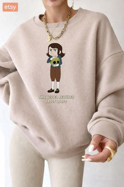 High Prince Of The Black Realm, This Vessel Requires Fruit Loops Tee, Haunted Hotel Abaddon Cartoon Inspired Custom T-shirt Dark Horror Tee