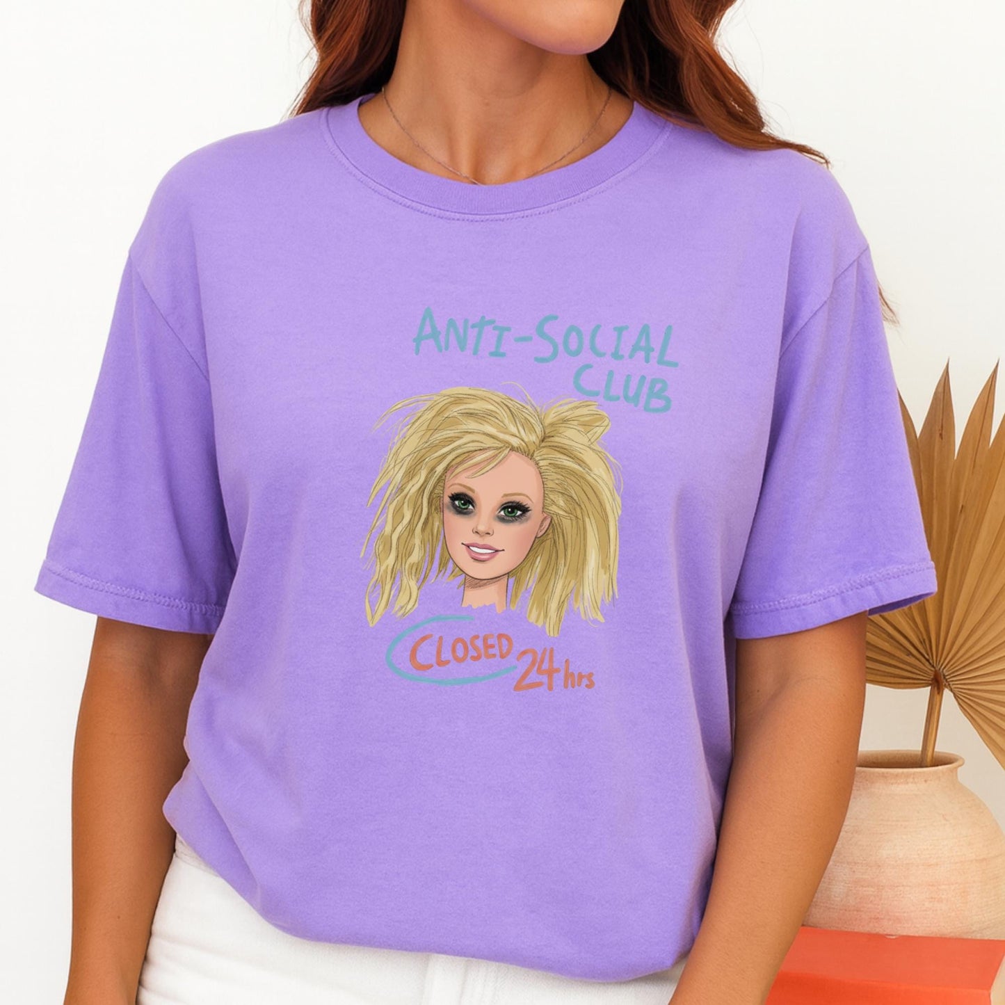 Anti Social Club Barbie Meme T-Shirt, Messy Barbie Head Tee, Funny Barbie Parody Shirt, Closed 24hrs Graphic Top, Barbiecore Aesthetic Tee