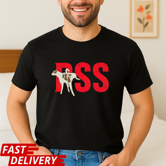Viral Meme Tee , ‘RSS Cow’ Parody Graphic T-Shirt Inspired by Kunal Kamra Trend, Unisex Regular Fit Cotton Tee, Kunal Kamra RSS Tshirt