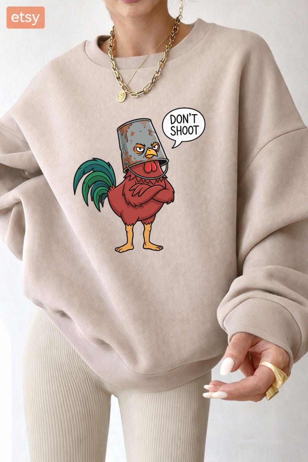 Arc Raiders Funny T Shirt, Don’t Shoot Gamer Meme Tee, Arc Raiders Chicken Shirt, Sarcastic Arcade Graphic TShirt, Unisex Gamer Tee