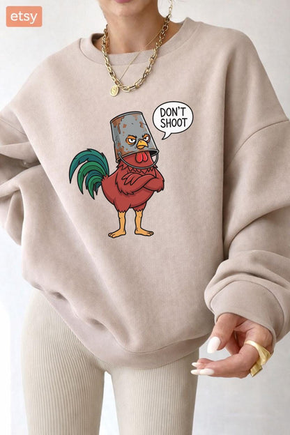 Arc Raiders Funny T Shirt, Don’t Shoot Gamer Meme Tee, Arc Raiders Chicken Shirt, Sarcastic Arcade Graphic TShirt, Unisex Gamer Tee