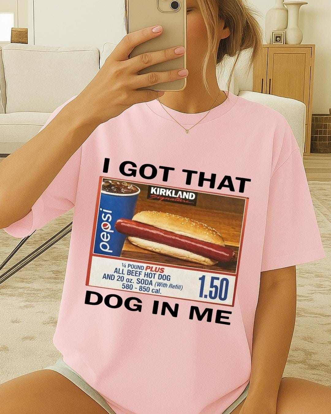 I Got That Dog In Me Shirt, Funny Costco Hot Dog Meme Shirt, Comfort Colors Graphic Tee, Viral Food Meme Shirt, Gift for Costco Lovers