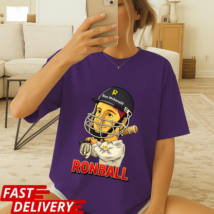 Ronball Shirt, Ron Mcbonald Cricket T Shirt, Funny Cricket Player Tee, Sports Parody Graphic Shirt, Unisex Statement Tee